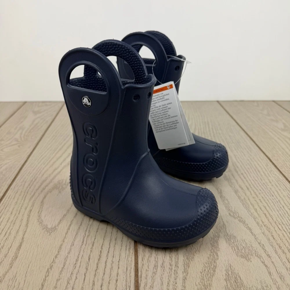 Crocs Kids’ Handle It Rain Boots c9 Navy Blue $45 Children's Shoes